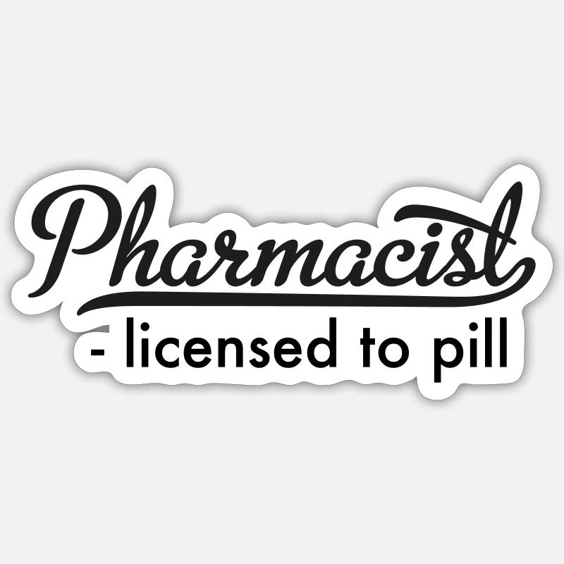 Apotheker - Sticker Größe S (10 x 10 cm) - Mattweiß