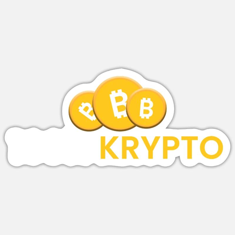 100% Crypto - Sticker taille S (10 x 10 cm) - blanc mat