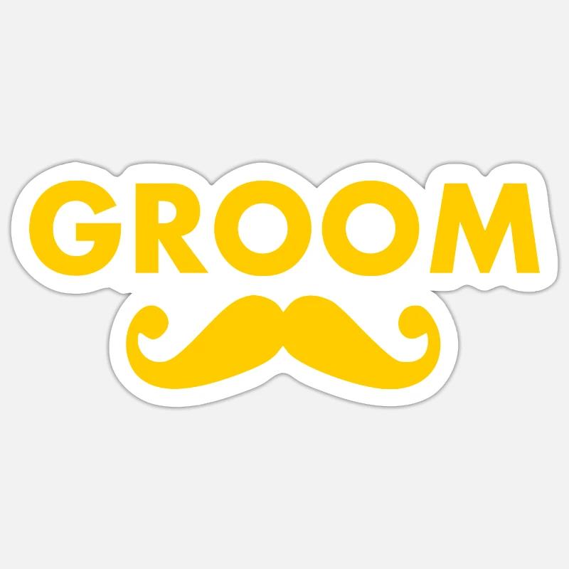Groom - Sticker Größe S (10 x 10 cm) - Mattweiß