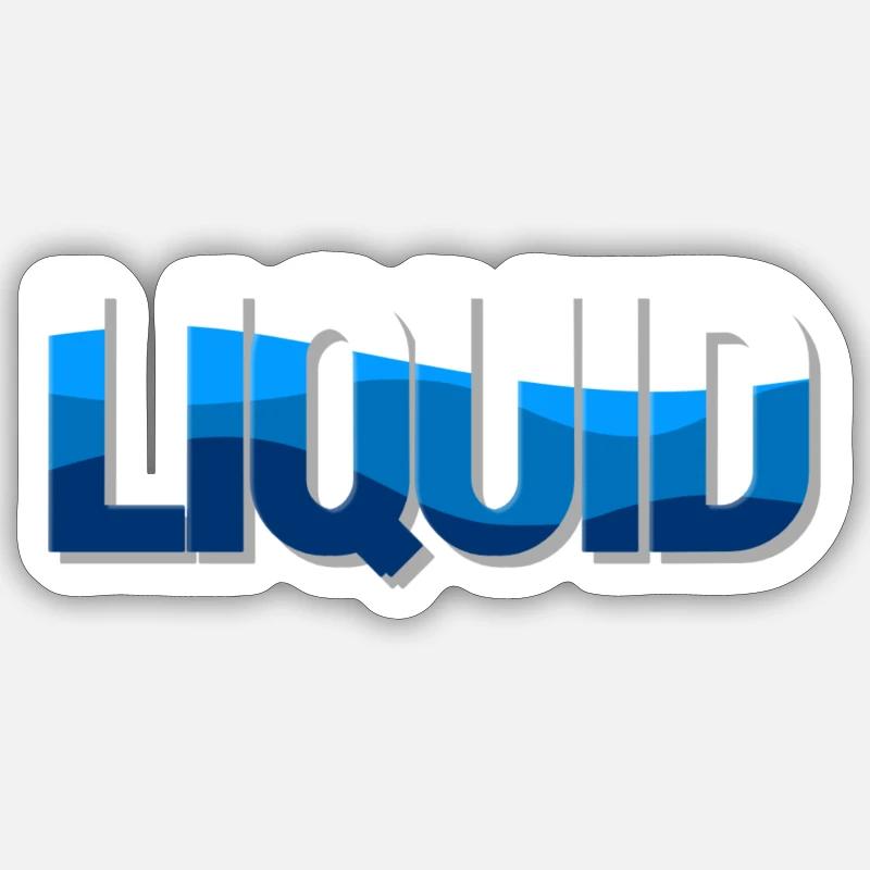 Liquid - Sticker Größe S (10 x 10 cm) - Mattweiß