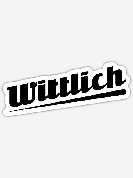 Wittlich - Textdesign mit Stadtnamen - Sticker Größe S (10 x 10 cm) - Mattweiß