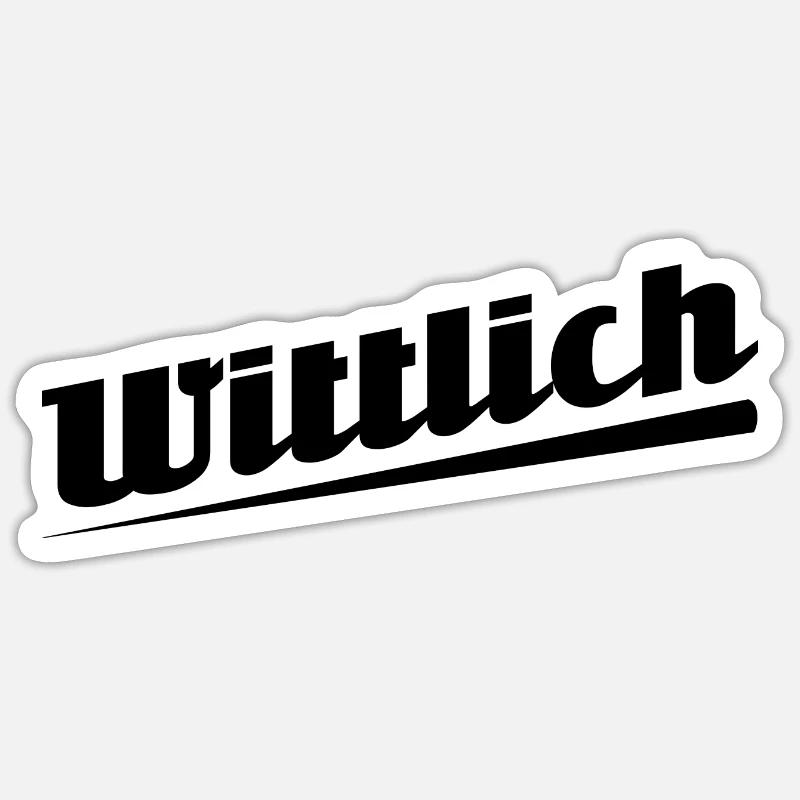 Wittlich - Textdesign mit Stadtnamen - Sticker Größe S (10 x 10 cm) - Mattweiß