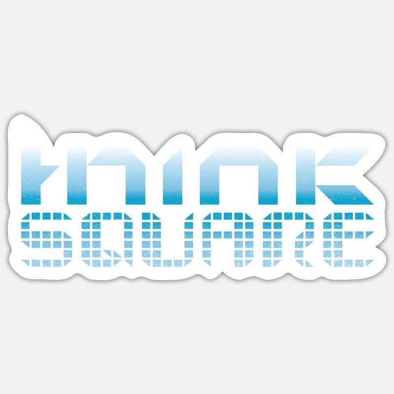 Think square - manie de l'angle Sticker taille S (10 x 10 cm)