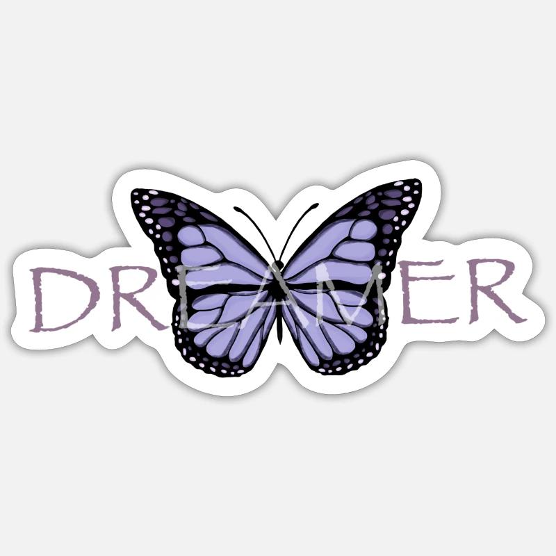 Rêveur de papillon Sticker taille S (10 x 10 cm)