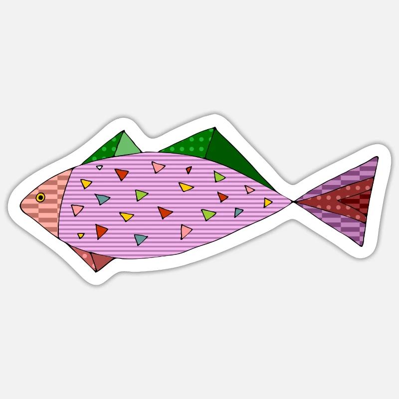 Fish - Sticker size S (10 x 10 cm) - white matte