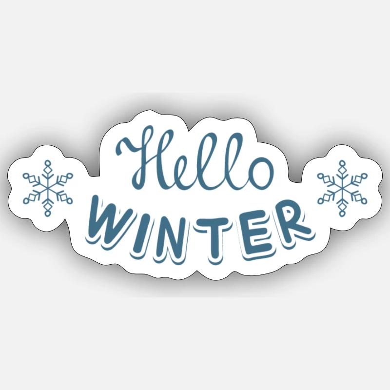Hello Winter - Winter Welcome - Sticker size S (10 x 10 cm) - white matte