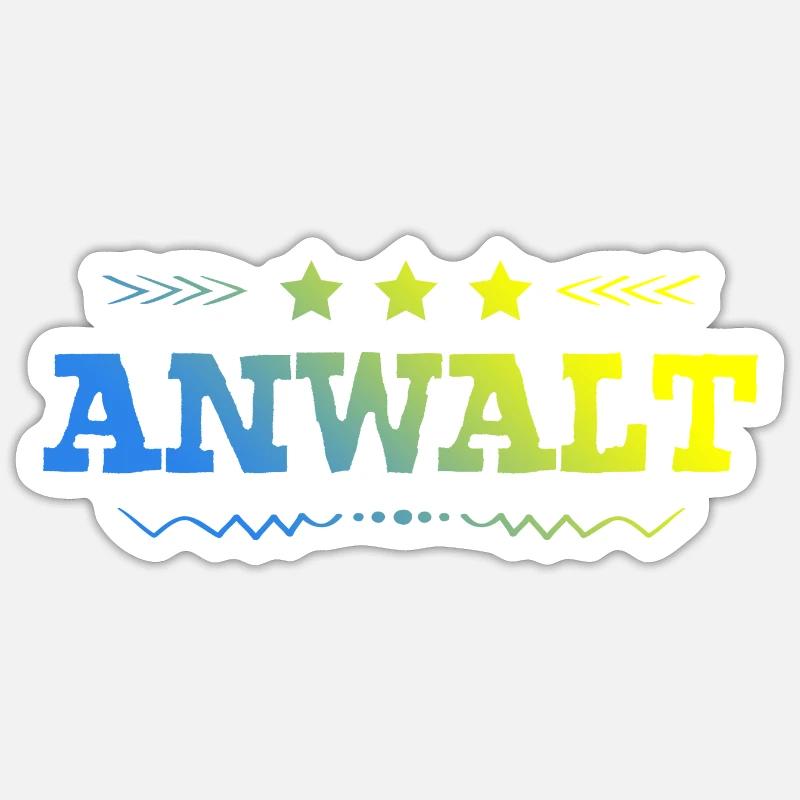 Anwalt Beruf - Sticker Größe S (10 x 10 cm) - Mattweiß