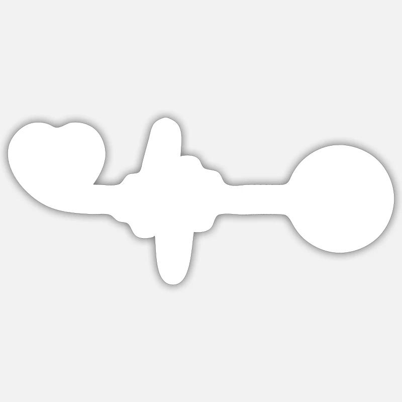 Roulette Pulse Heart - Sticker taille S (10 x 10 cm) - blanc mat