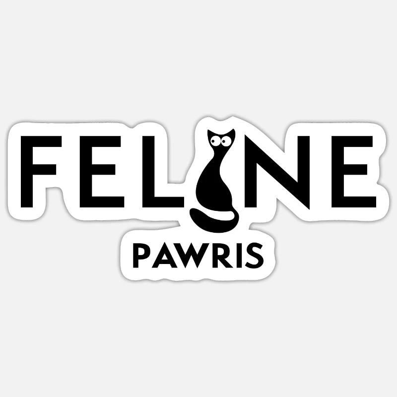 Feline - Sticker size S (10 x 10 cm) - white matte
