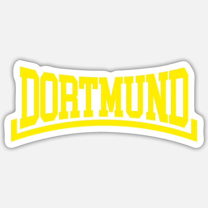 Dortmund - Sticker taille S (10 x 10 cm) - blanc mat