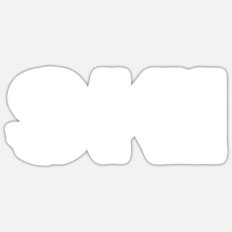 Ski - (2) - Sticker taille S (10 x 10 cm) - blanc mat