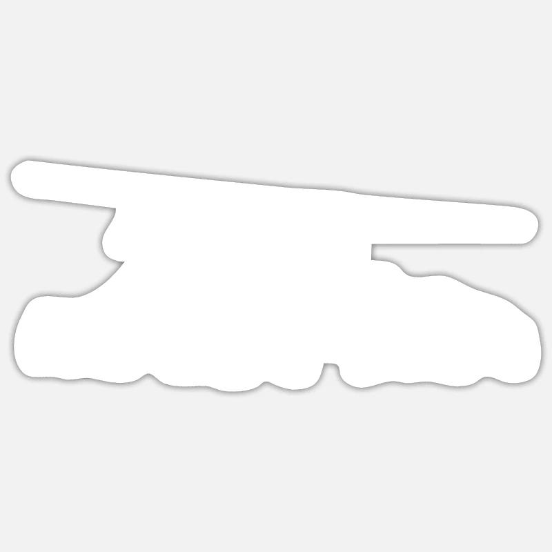 Mountain - Skiing - (27) - Sticker size S (10 x 10 cm) - white matte