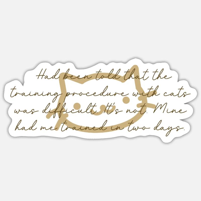 Cat Training - Sticker size S (10 x 10 cm) - white matte