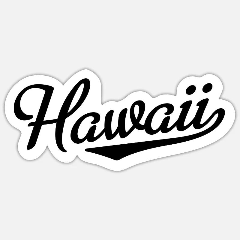 Hawaï - Sticker taille S (10 x 10 cm) - blanc mat