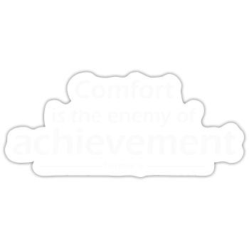 Komfort ist der Feind der Errungenschaft Farrah Gray - Sticker Größe S (10 x 10 cm) - Mattweiß - Vorne