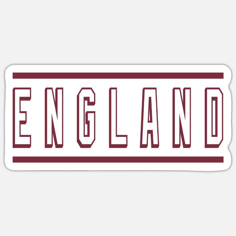 Angleterre - Sticker taille S (10 x 10 cm) - blanc mat