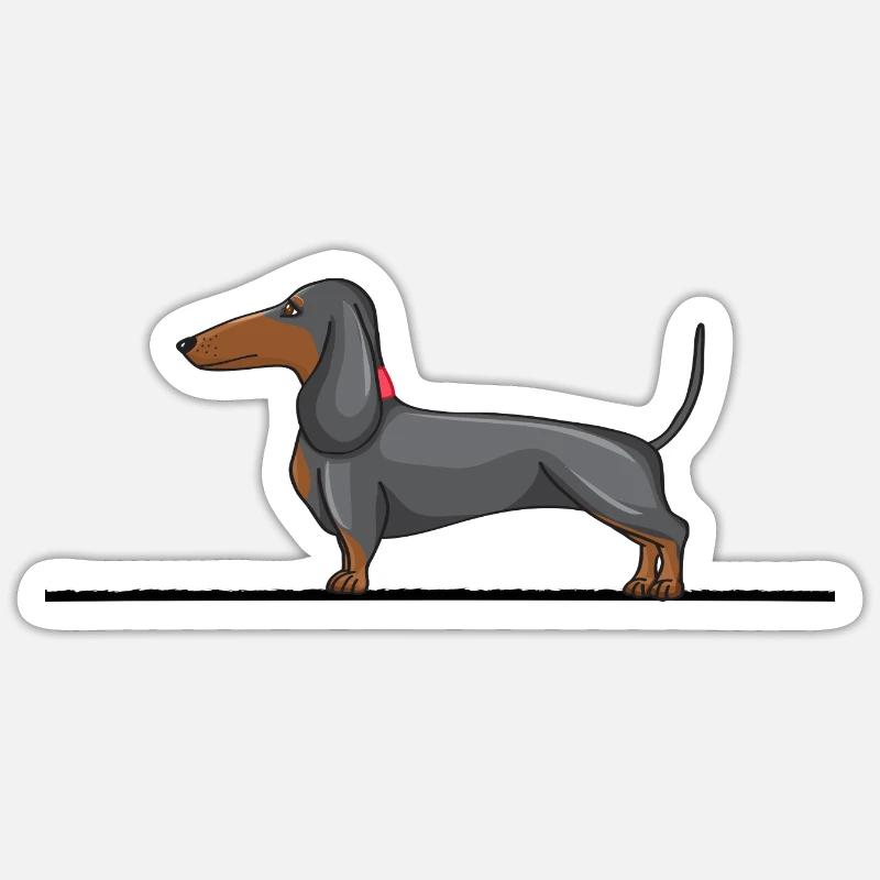 Teckel teckel Chien de chasse Teckel Sticker taille S (10 x 10 cm)