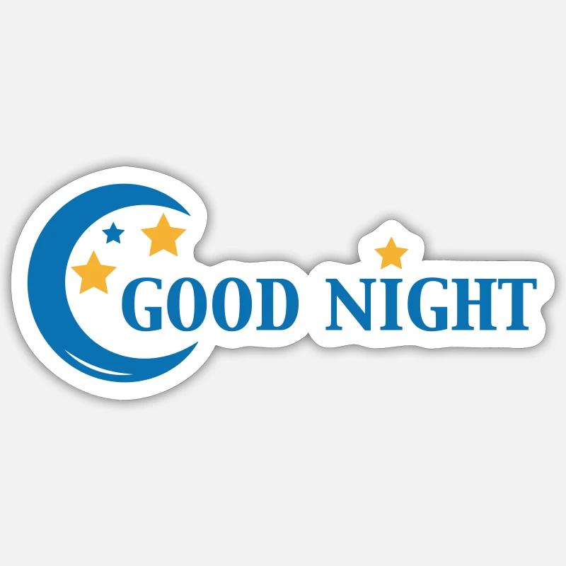 Good Night Sticker Größe S (10 x 10 cm)