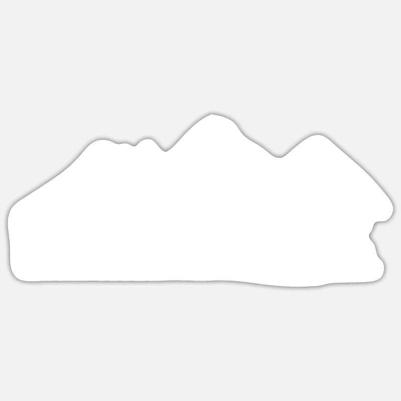 Mountain - Trees - Camping Van - - Sticker size S (10 x 10 cm) - white matte