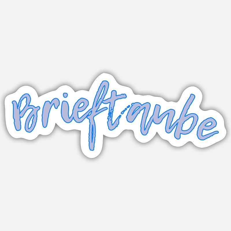 Brieftaube - Sticker Größe S (10 x 10 cm) - Mattweiß