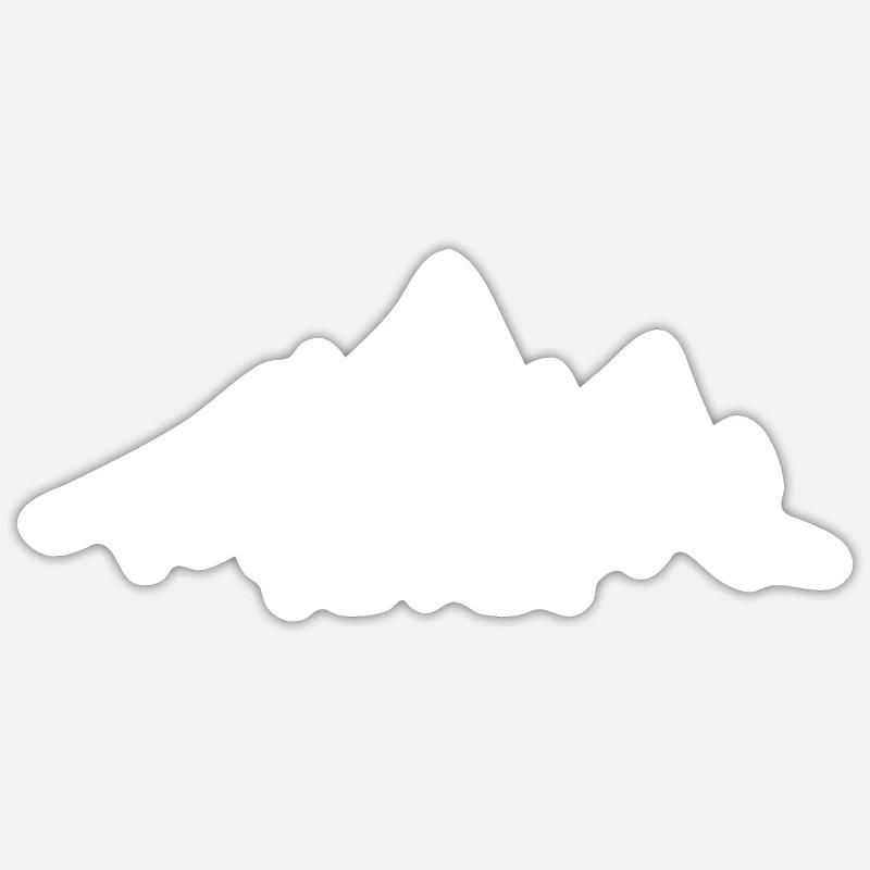 Mountain - Camping - - Sticker size S (10 x 10 cm) - white matte