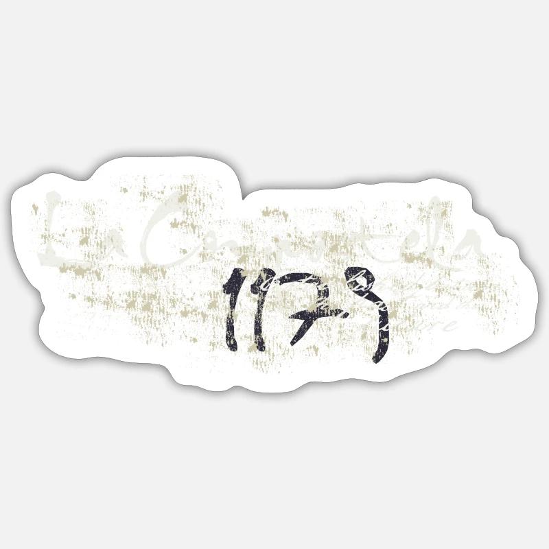 1179 Compostelle - Sticker taille S (10 x 10 cm) - blanc mat