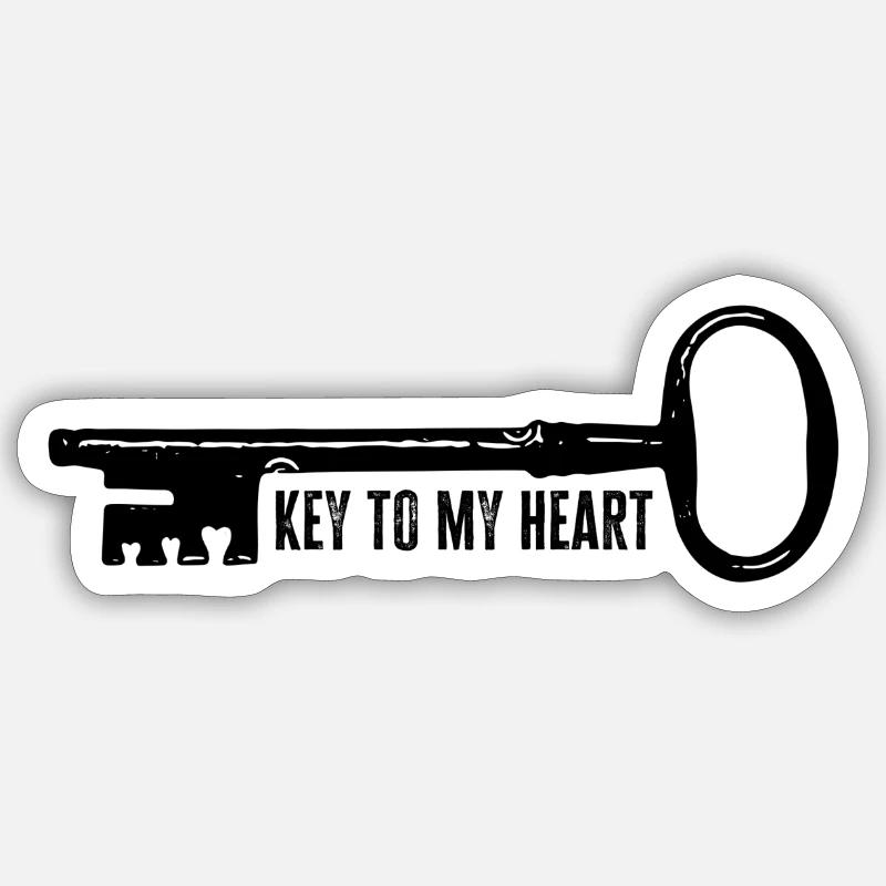 key to my heart Sticker size S (10 x 10 cm)