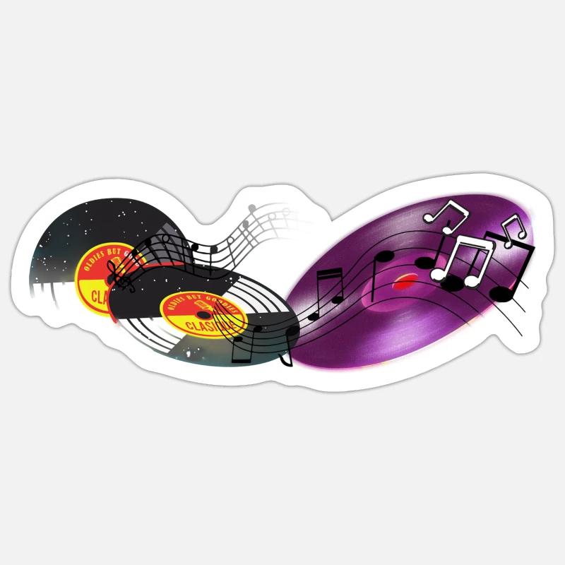 Traces - Sticker Größe S (10 x 10 cm) - Mattweiß