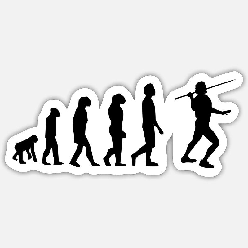 javelot évolution Sticker taille S (10 x 10 cm)