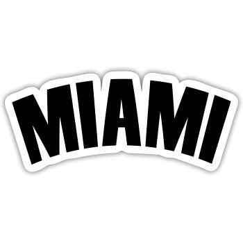 miami shirt - Sticker Größe S (10 x 10 cm) - Mattweiß - Vorne