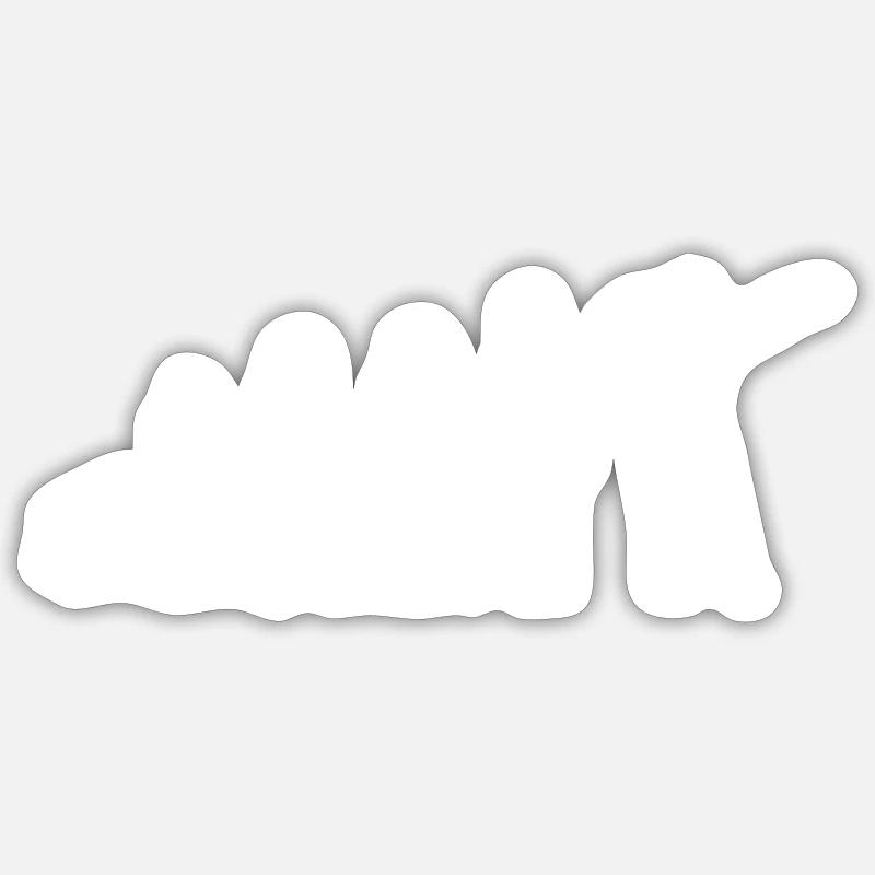 Culturisme évolution - Sticker taille S (10 x 10 cm) - blanc mat