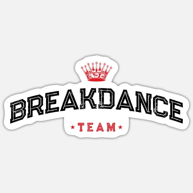Équipe de breakdance - Sticker taille S (10 x 10 cm) - blanc mat
