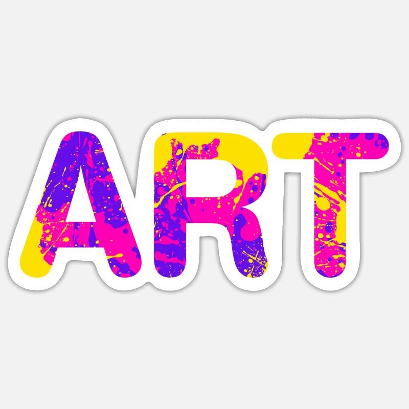 Kunsttext - Sticker Größe S (10 x 10 cm) - Mattweiß