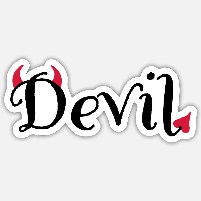 Teufe - Sticker Größe S (10 x 10 cm) - Mattweiß