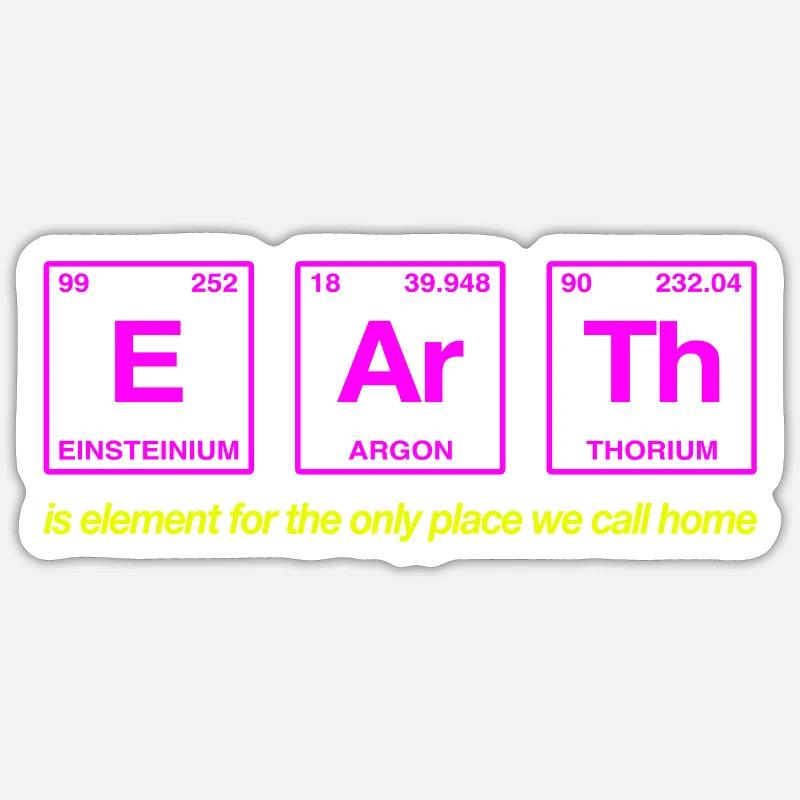 EARTH - with elements of the persiode system Sticker size S (10 x 10 cm)