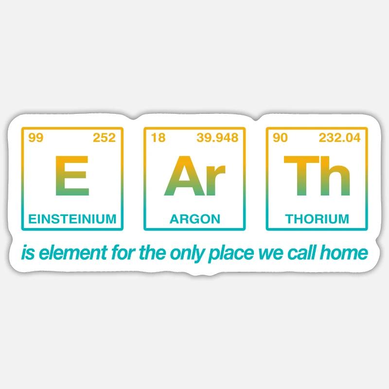 TERRE - avec des éléments du système persiode Sticker taille S (10 x 10 cm)