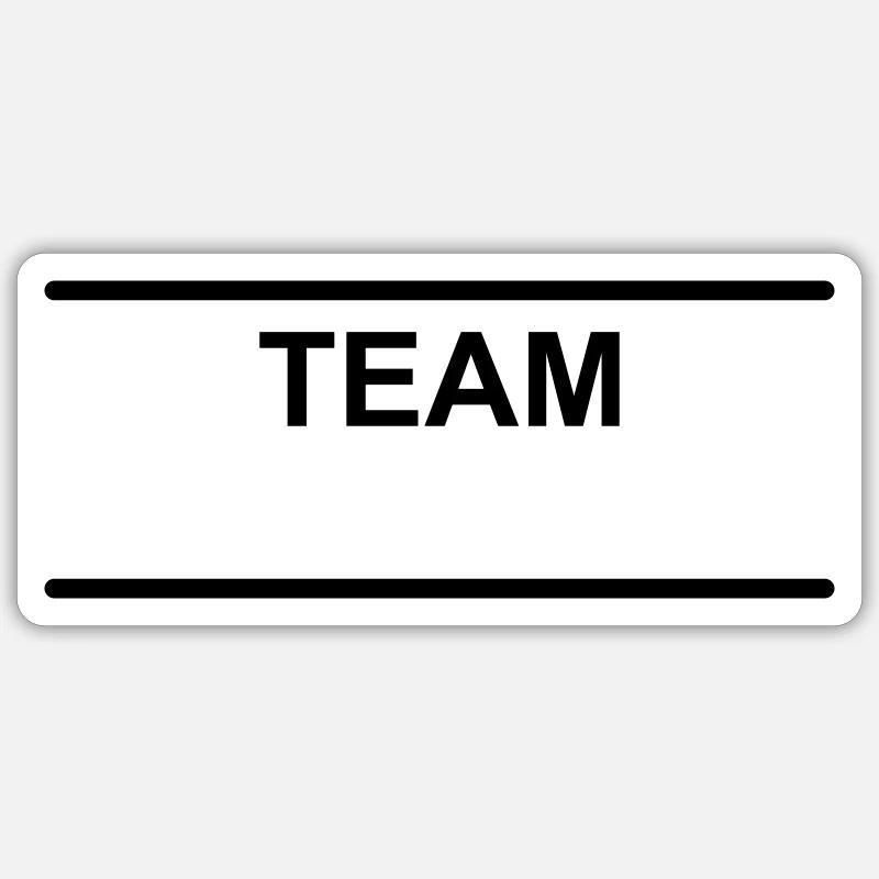Team Gruppe Vorlage Design zum selbst gestalten - Sticker Größe S (10 x 10 cm) - Mattweiß