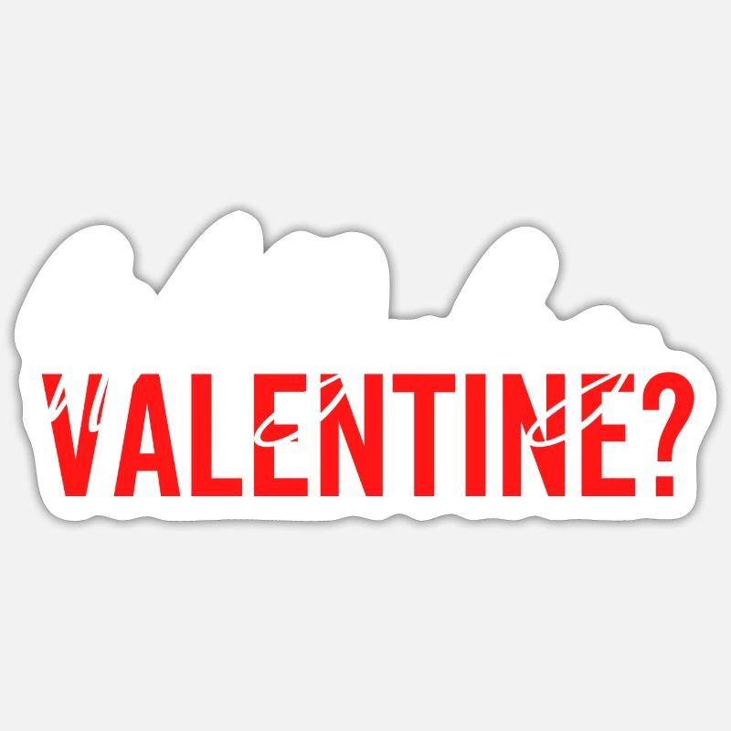 Seriez-vous mon Valentin - Sticker taille S (10 x 10 cm) - blanc mat