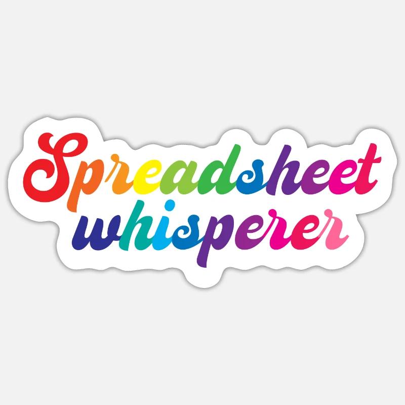 Spreadsheet Whisperer - Sticker Größe S (10 x 10 cm) - Mattweiß