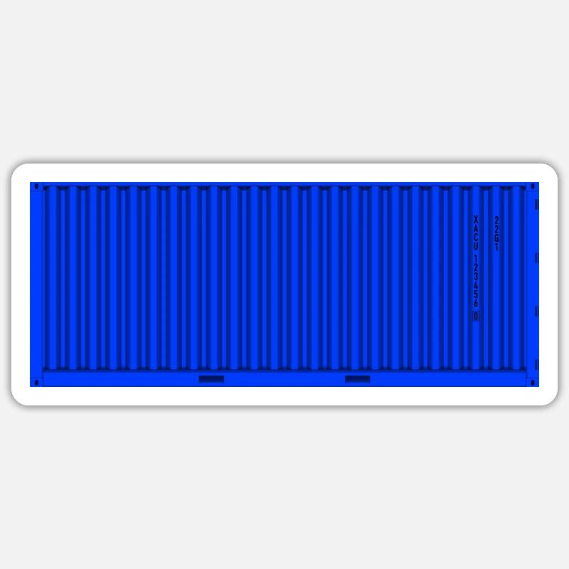 ISO Container Seecontainer Schiffscontainer TEU Sticker Größe S (10 x 10 cm)