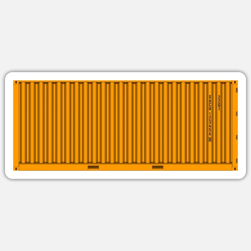 ISO Container Seecontainer Schiffscontainer TEU Sticker Größe S (10 x 10 cm)