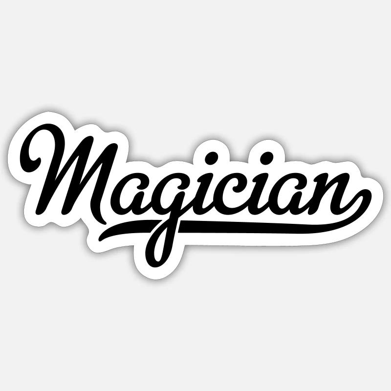 Zauberer - Sticker Größe S (10 x 10 cm) - Mattweiß