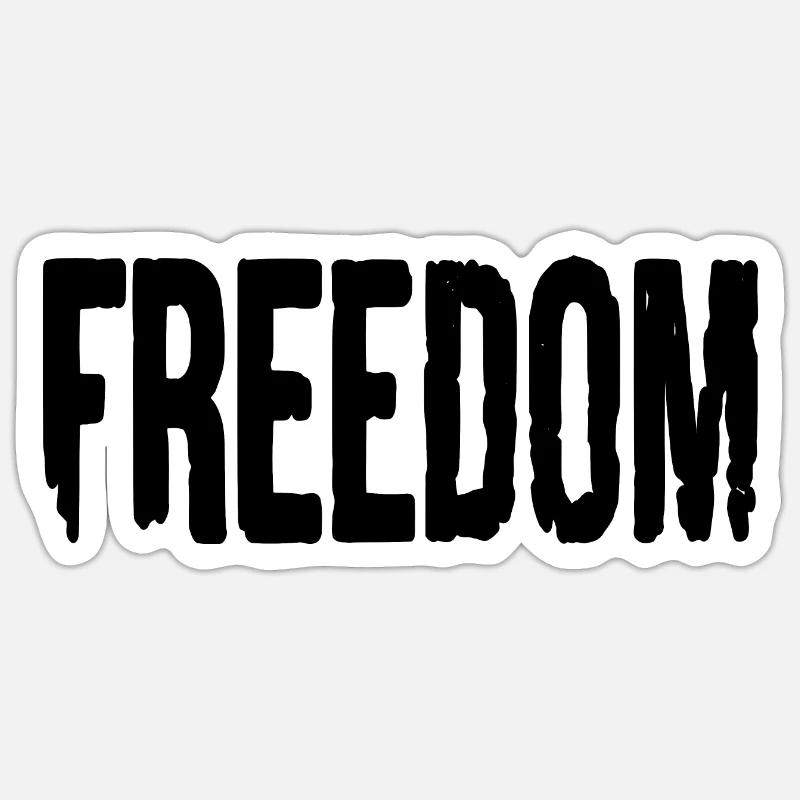 Freedom - Sticker Größe S (10 x 10 cm) - Mattweiß