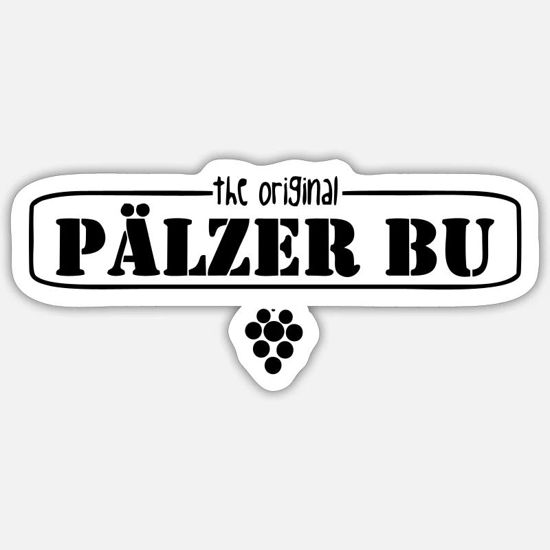 Pälzer Bu - Sticker Größe S (10 x 10 cm) - Mattweiß