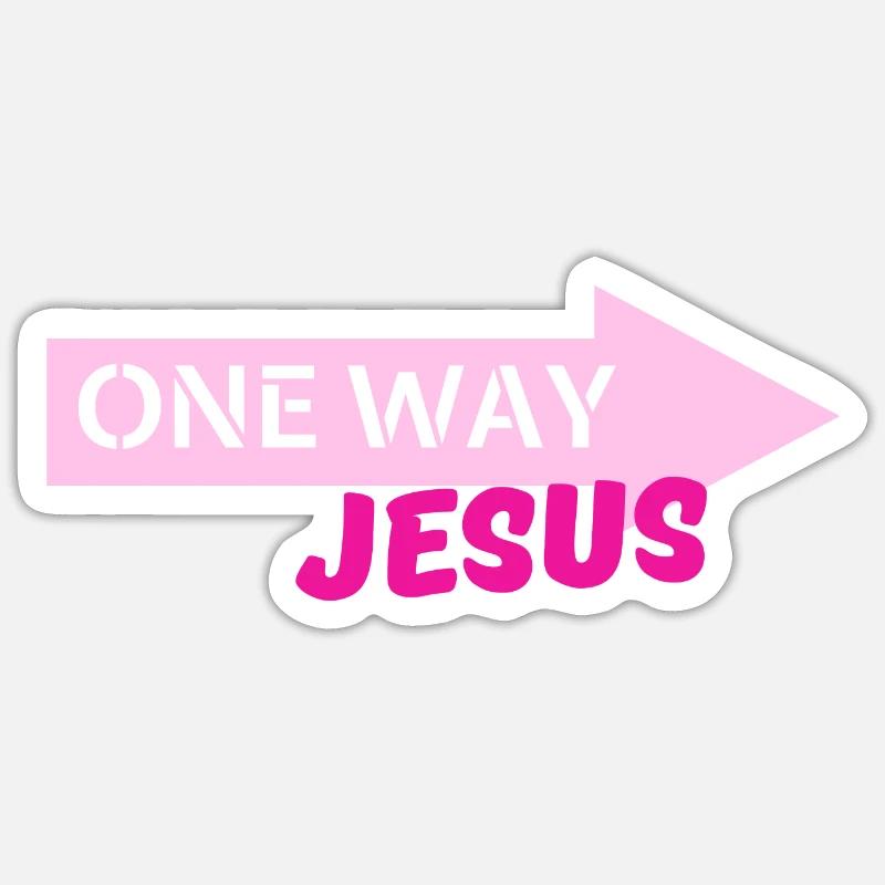 Flèche de Jésus à sens unique Sticker taille S (10 x 10 cm)