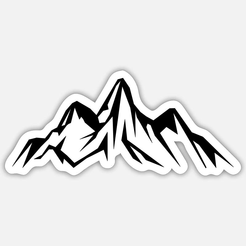 Mountains Sticker Größe S (10 x 10 cm)