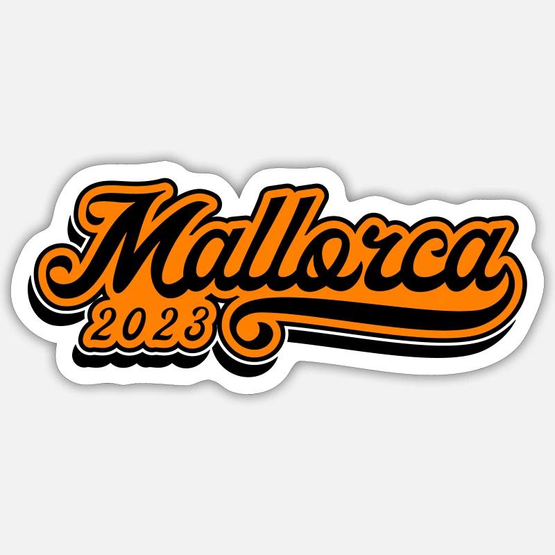 Majorque 2023 - Sticker taille S (10 x 10 cm) - blanc mat