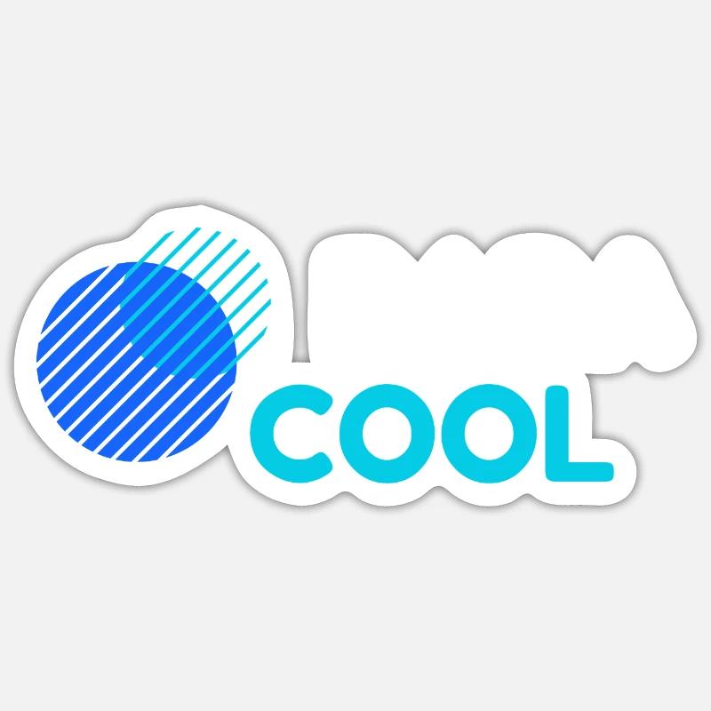 Papa Cool - Sticker taille S (10 x 10 cm) - blanc mat
