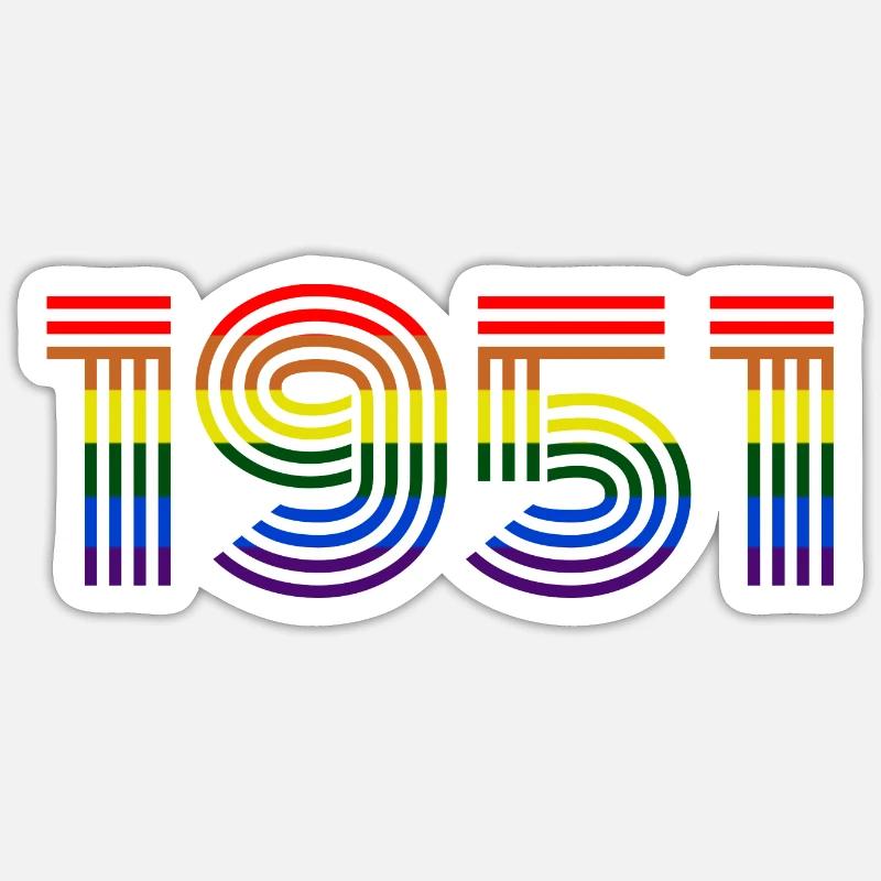 1951 - Sticker taille S (10 x 10 cm) - blanc mat