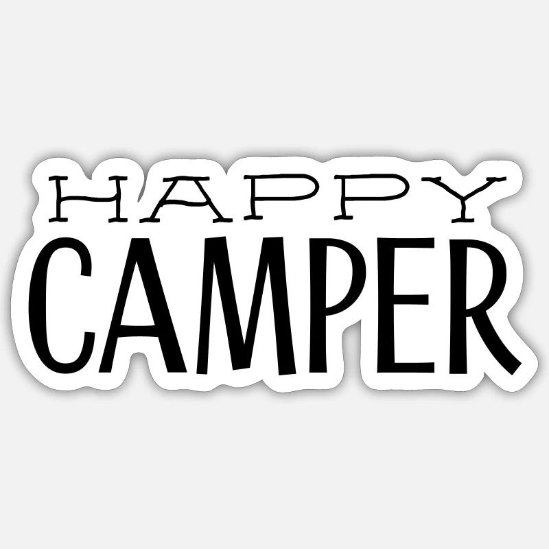 Happy Camper Sticker taille S (10 x 10 cm)